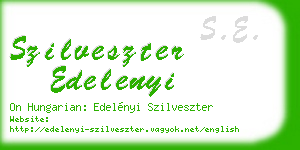 szilveszter edelenyi business card
