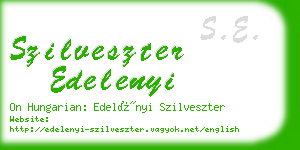 szilveszter edelenyi business card